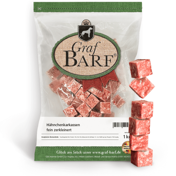 Graf Barf Hühnerkarkasse zerkleinert 1000g