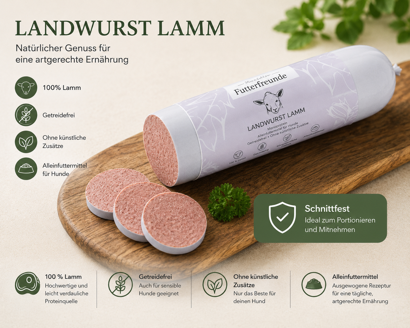 Landwurst Lamm 800g