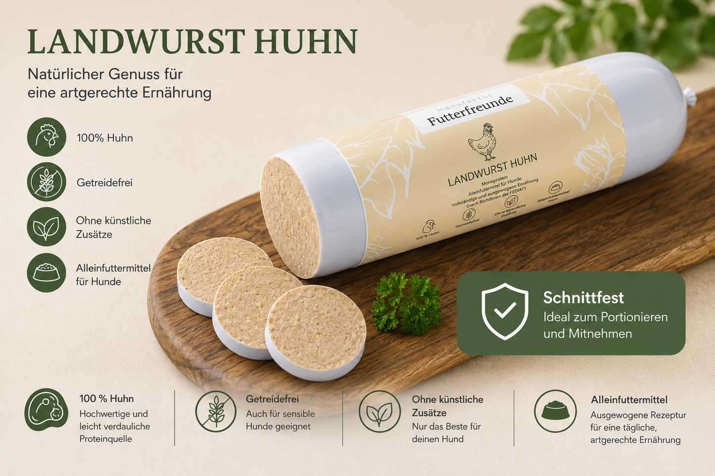 Landwurst Huhn 800g