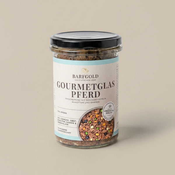 Gourmetglas Pferd 400g