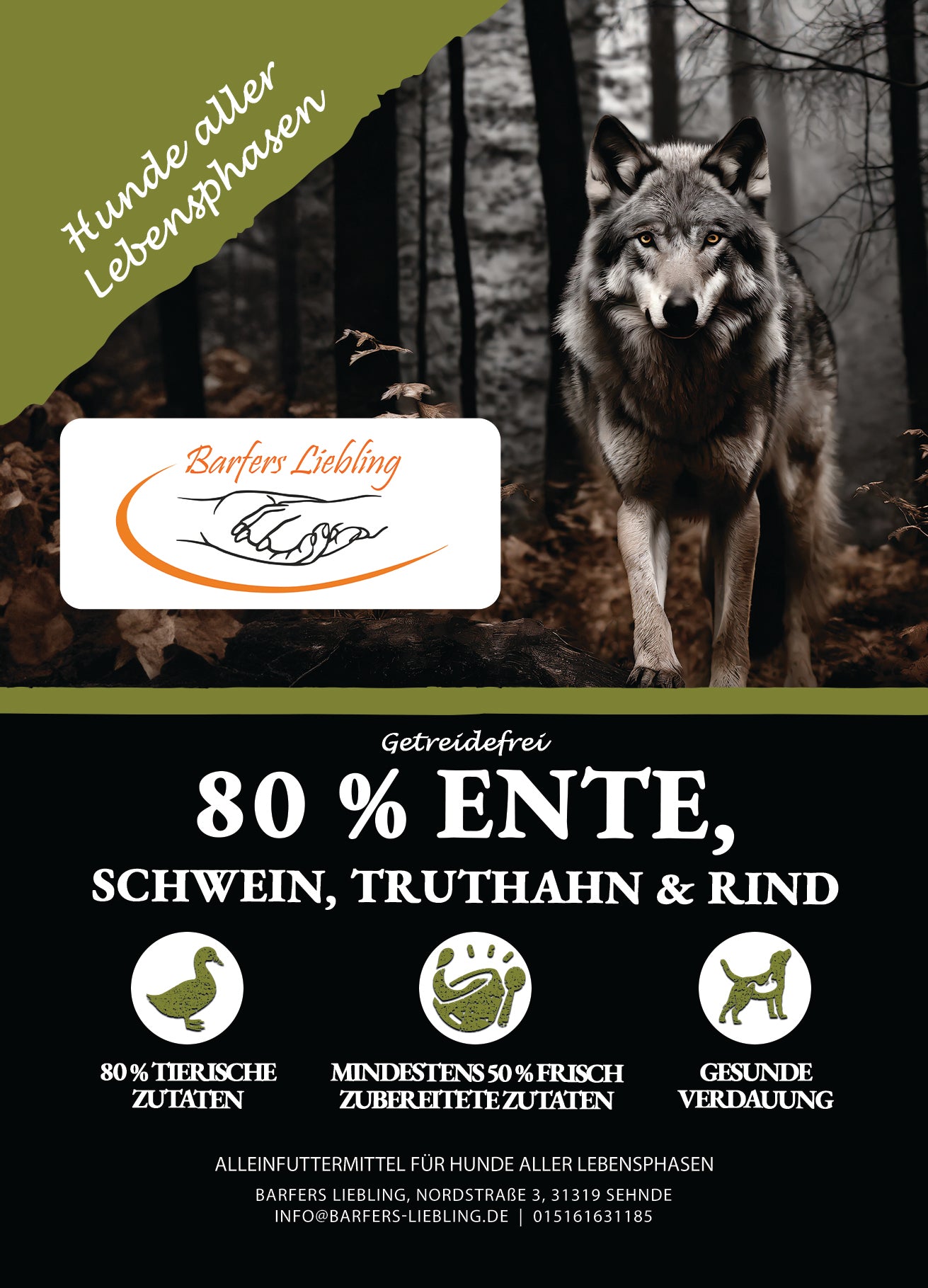 Trockenbarf Wilderness80 Ente/Schwein 2kg