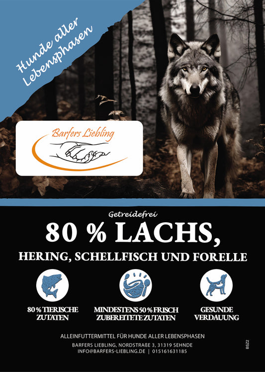 Trockenbarf Wilderness80 Lachs 2kg