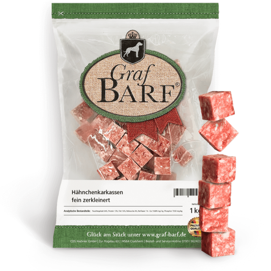 Graf Barf Hühnerkarkasse zerkleinert 1000g