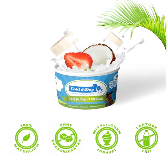 Hunde-Eis Kokos Erdbeere 90ml