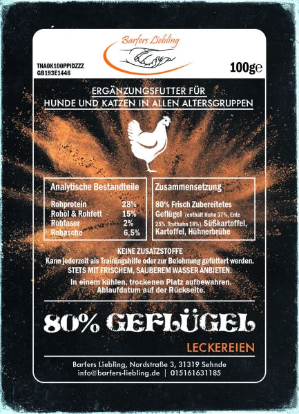 Trainingssnack Geflügel 100g