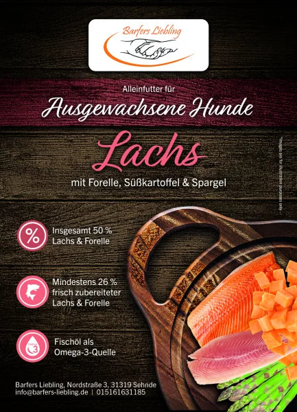 Trockenbarf Lachs mit Forelle & Süßkartoffel 12kg